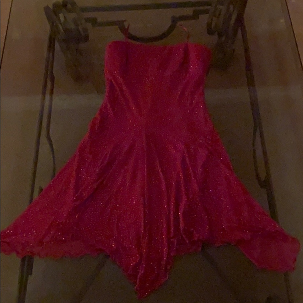 Sparkly burgundy dress